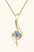 1 Carat Moissanite 925 Sterling Silver Necklace