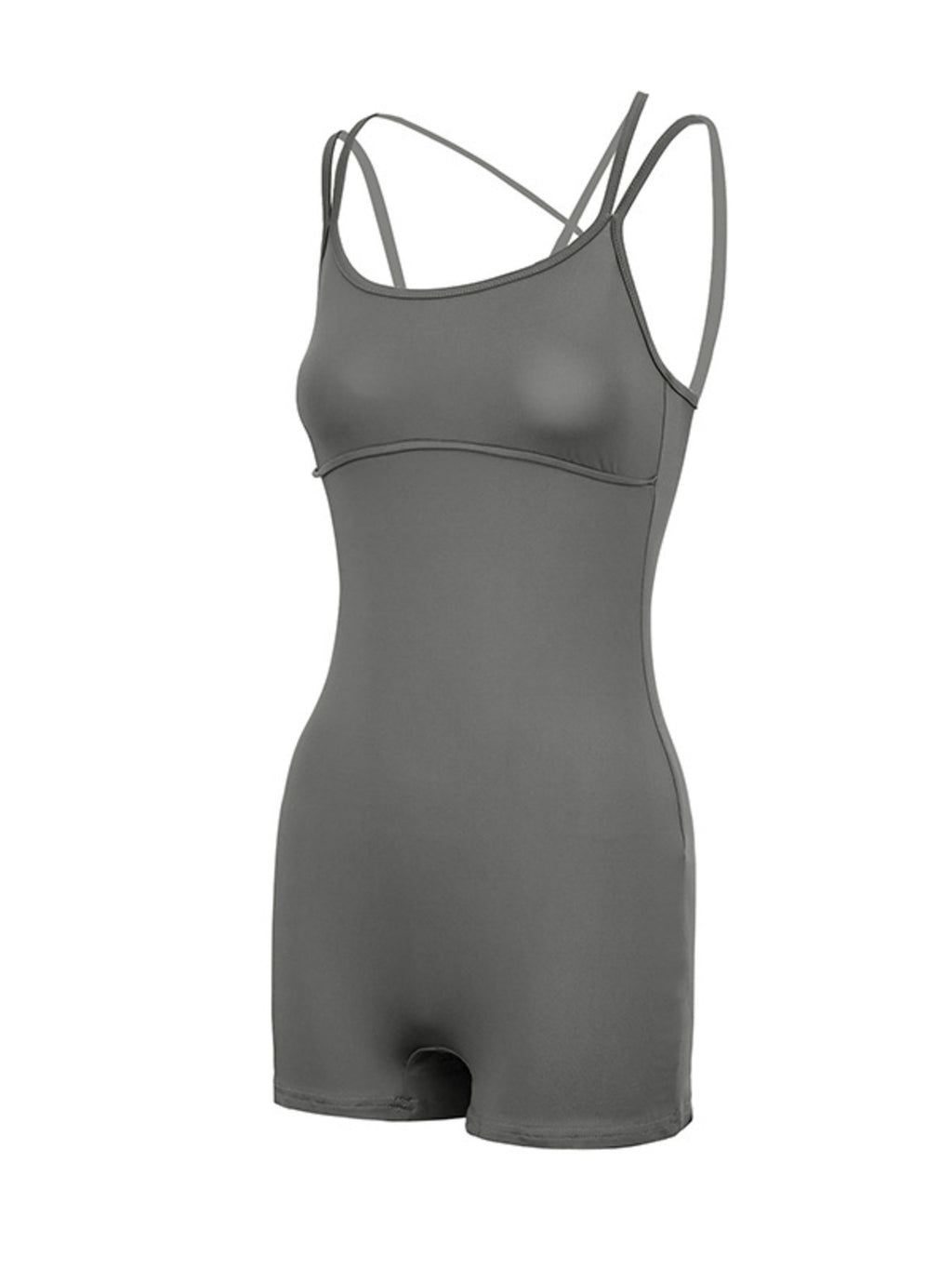 Double Spaghetti Strap Active Romper - Girly Tea