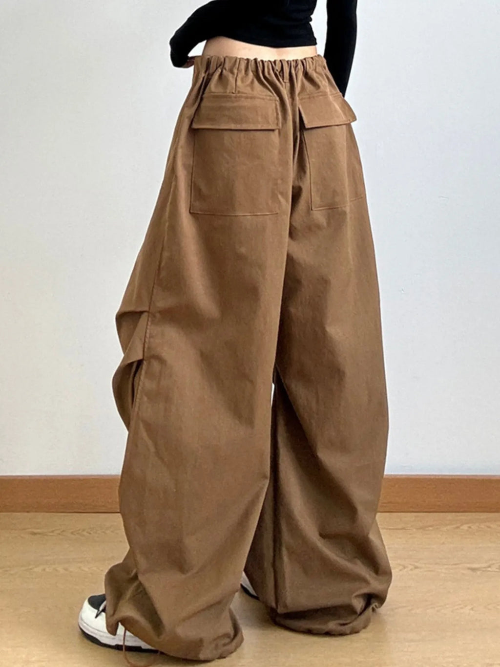 Wide Leg Casual Drawstring Pants - Girly Tea