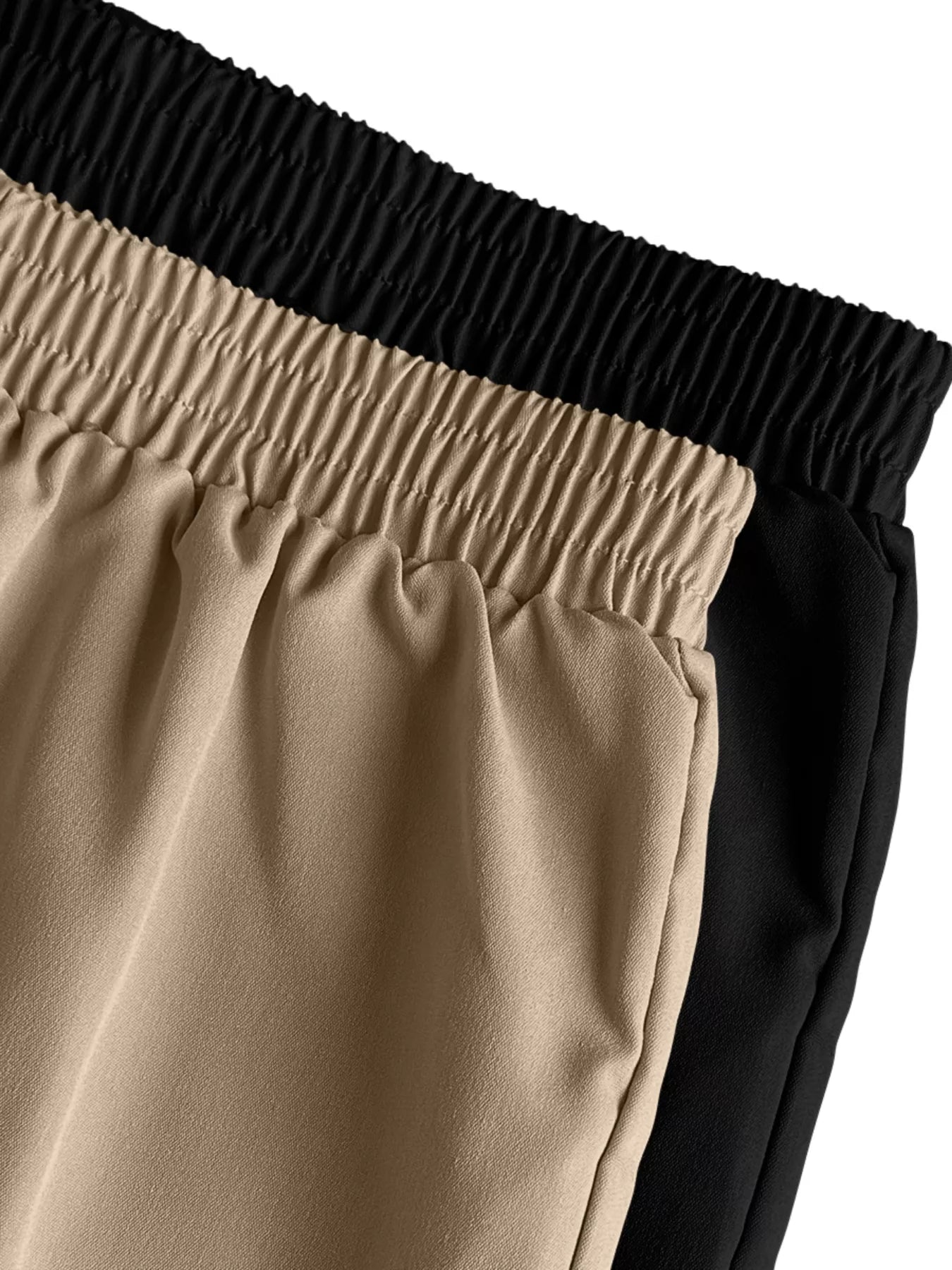 2 Piece Elastic Waist Cargo Pants - Girly Tea