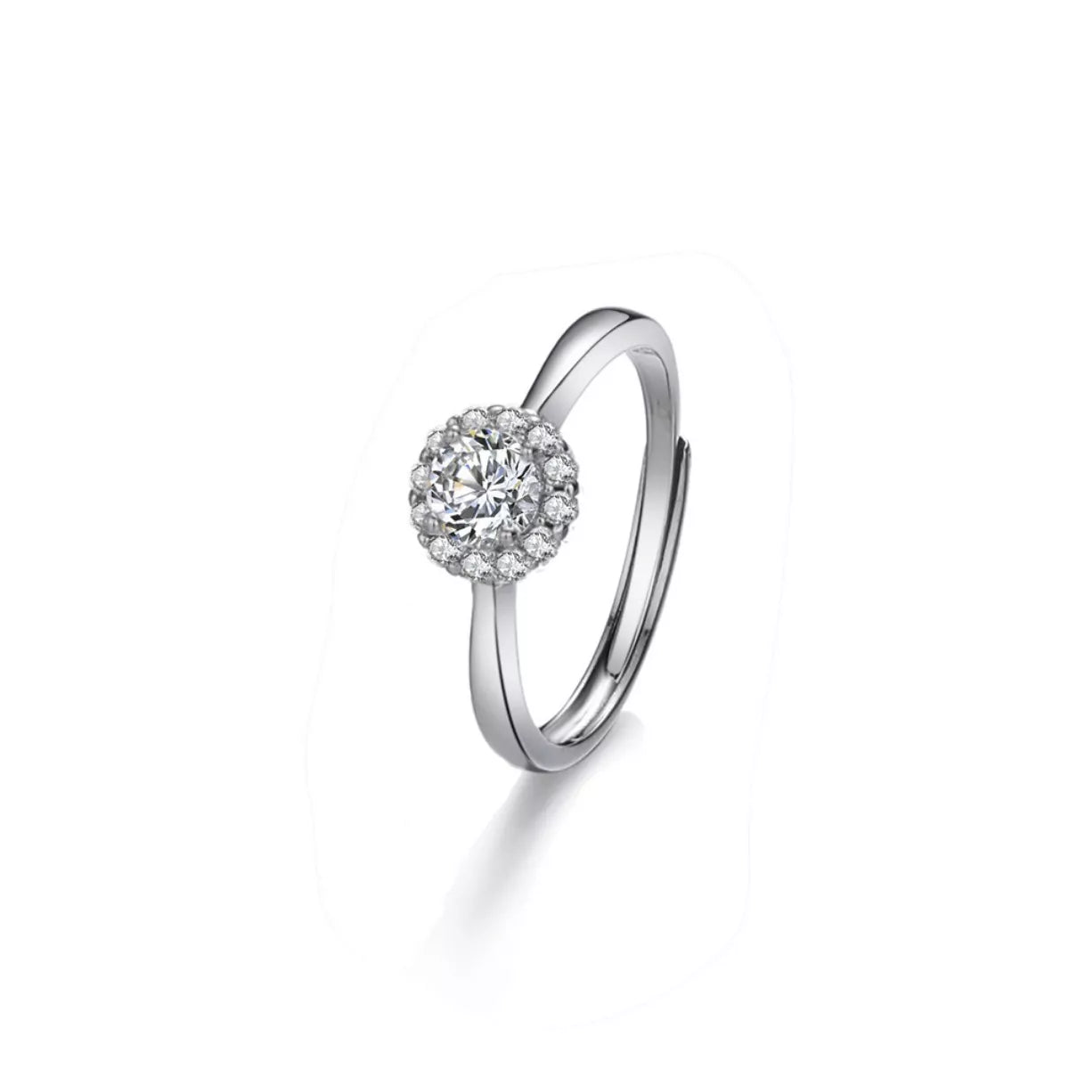 1 Carat Moissanite 925 Sterling Silver Ring - Girly Tea