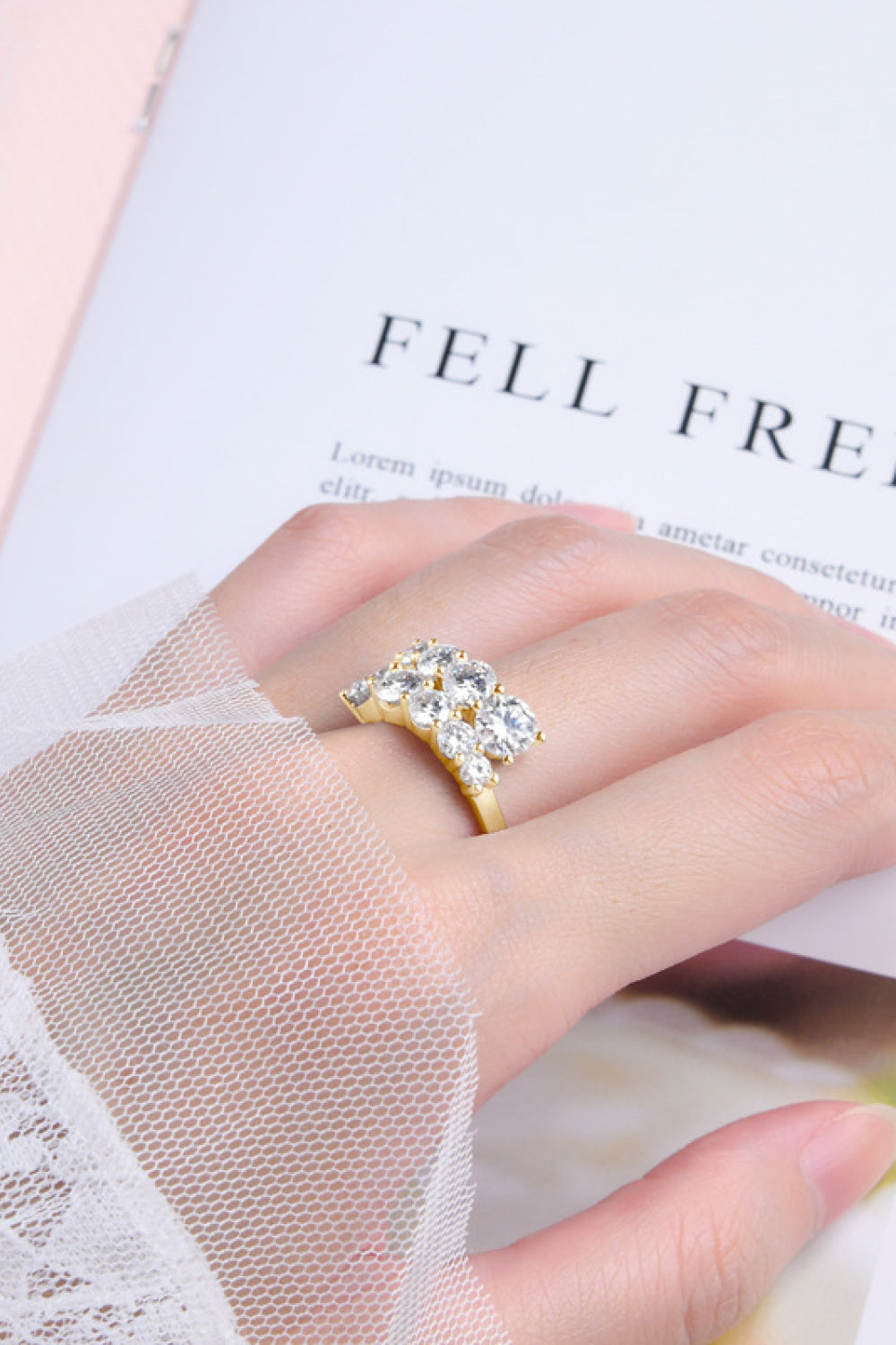 Adored Moissanite 925 Sterling Silver Ring - Girly Tea