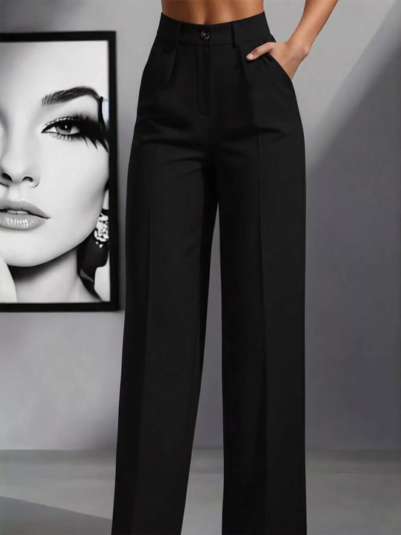 High-Waisted Wide Leg Pants - Girly Tea