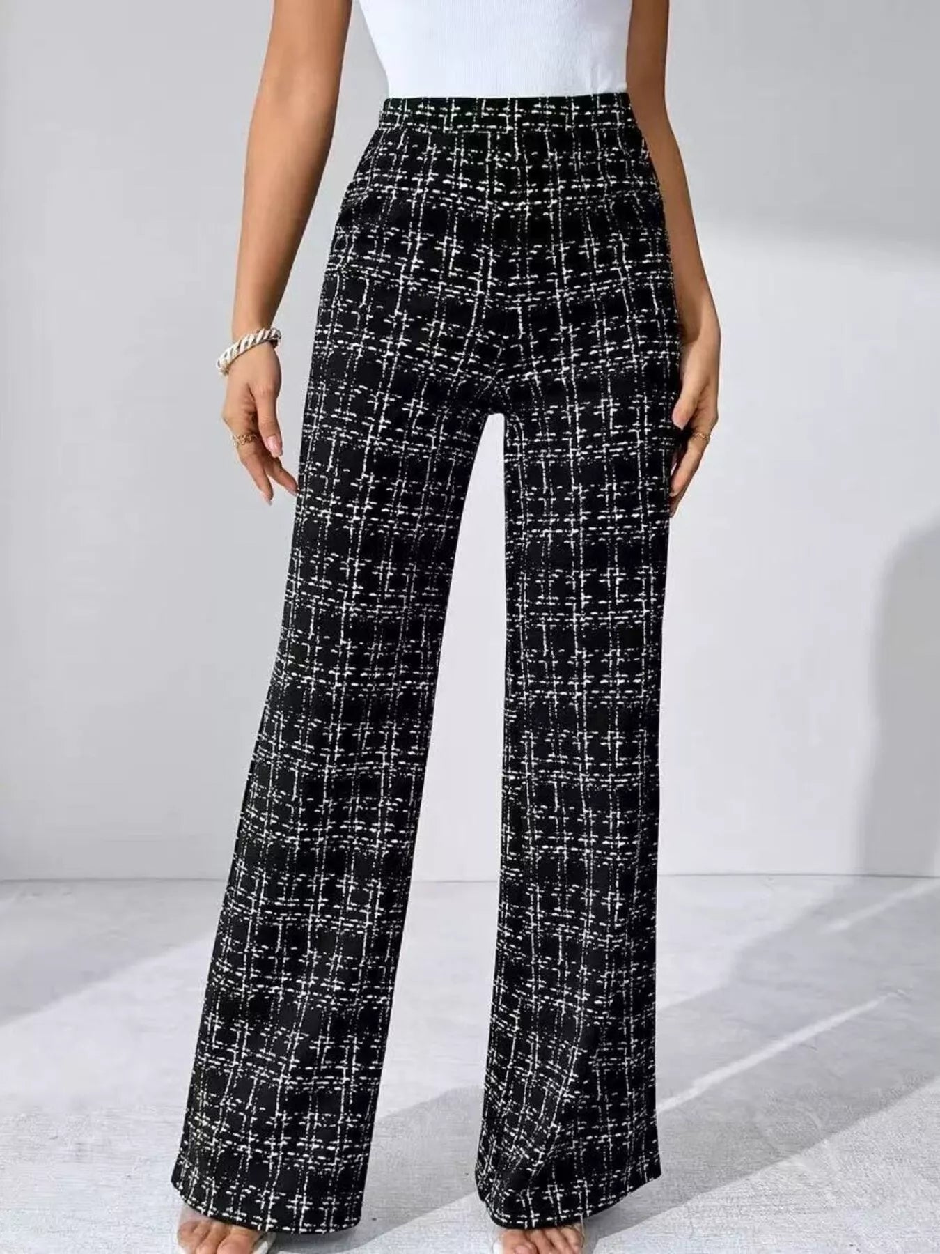 Plaid Wide Leg Pants - Girly Tea